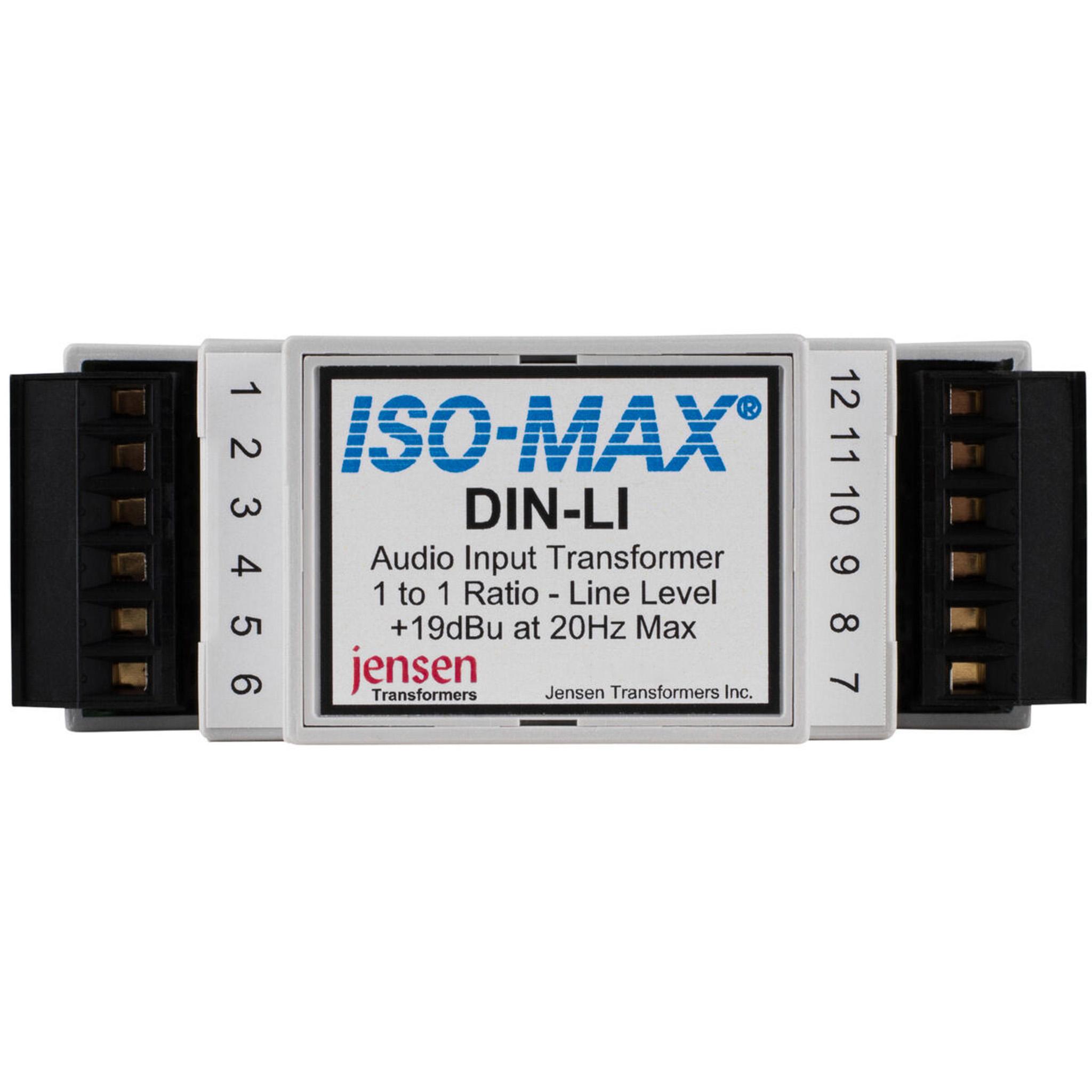 Jensen Iso-Max DIN-LI Single Channel DIN Rail Line Input Isolator